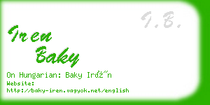 iren baky business card